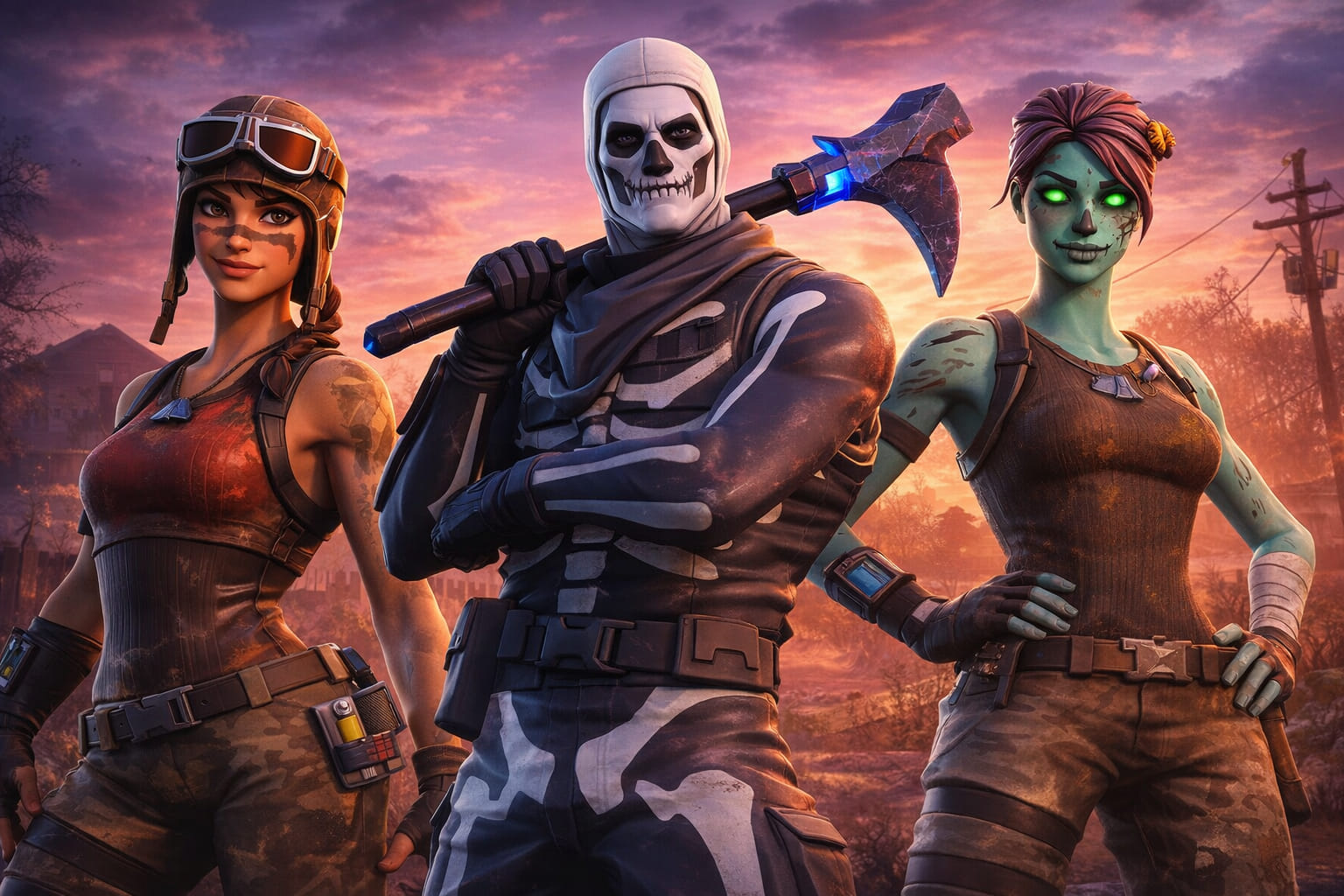 سكنات فورت نايت النادرة و OG مثل Renegade Raider و Skull Trooper