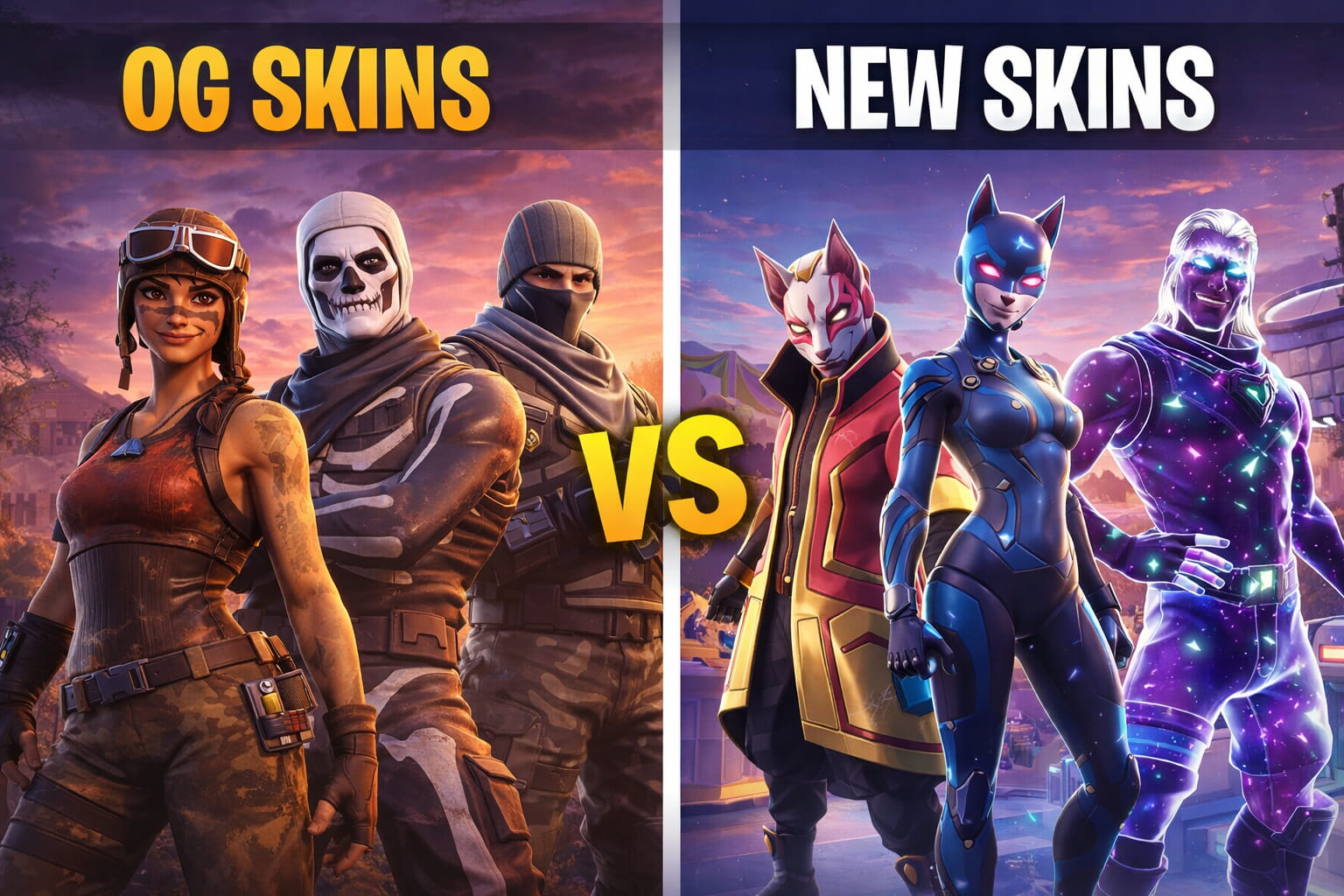 الفرق بين سكنات فورت نايت القديمة OG والسكنات الحديثة