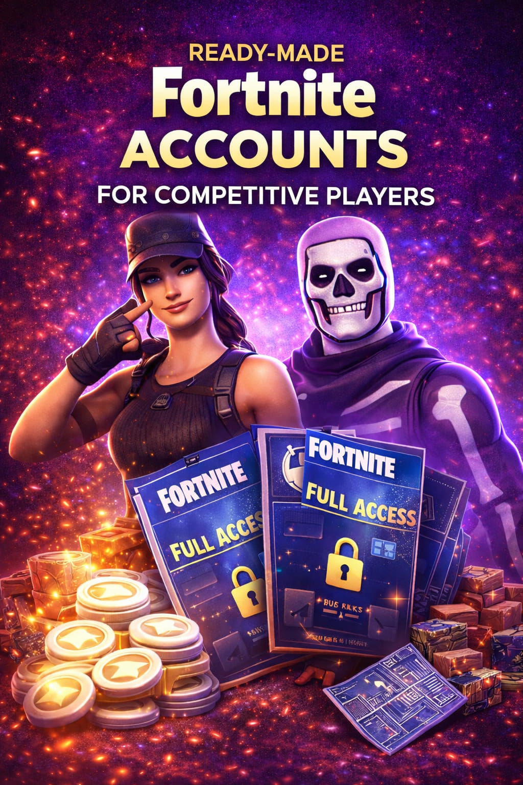 حسابات Fortnite جاهزة للاعبين التنافسيين